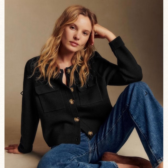 Sezane Betty Cardigan in Black, size S - Picture 2 of 9